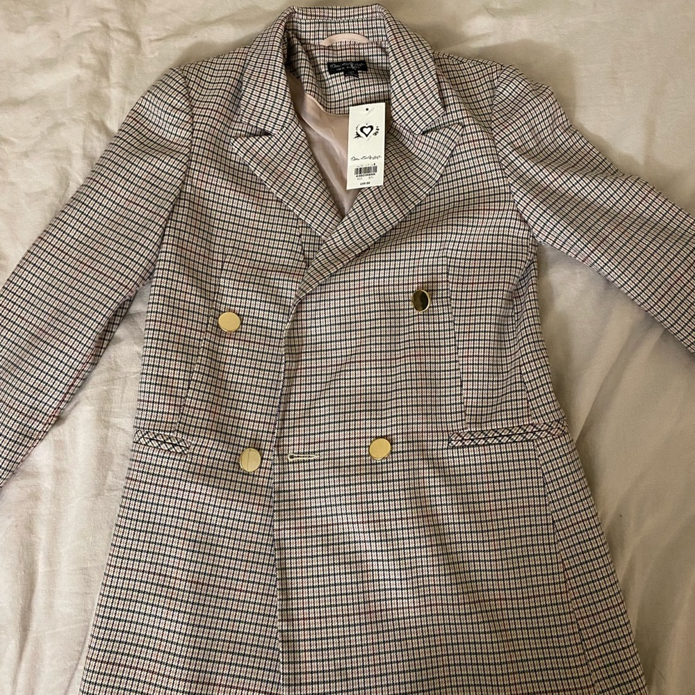 Blazer/jacket plaid stitch